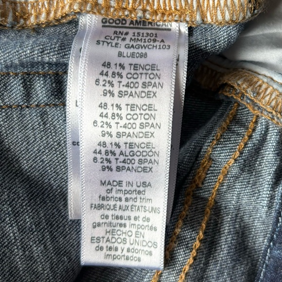 Good American Dark Blue Cropped Jeans - Picture 10 of 11